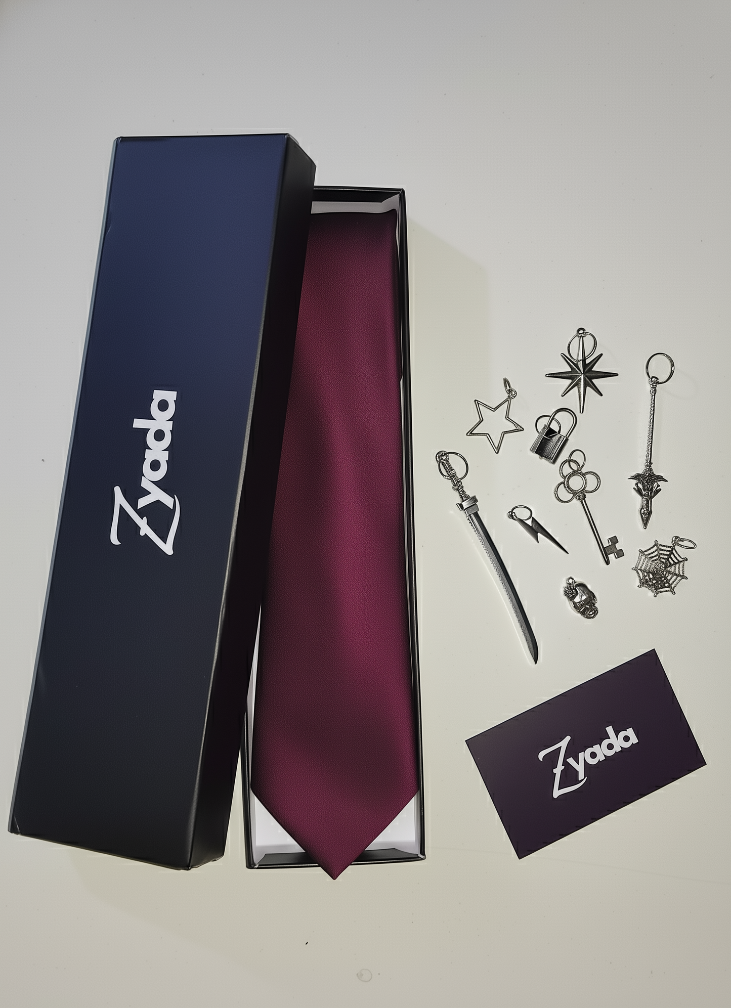 Gothic Burgundy Satin Tie – Limited Edition