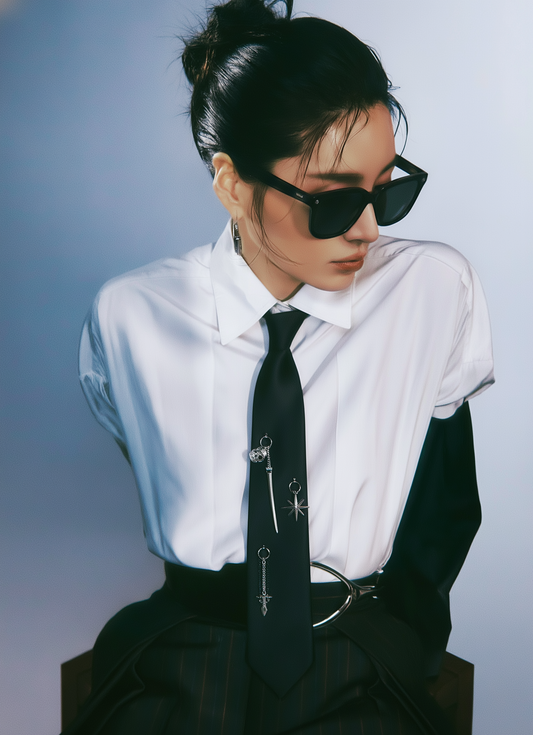 Gothic Black Satin Tie – Limited Edition