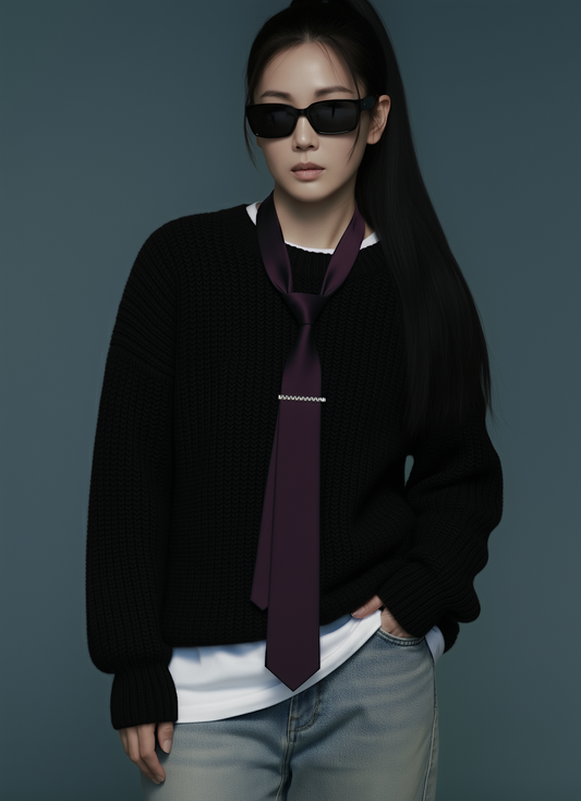 Dark Purple Luxury Satin Tie – Limited Edition