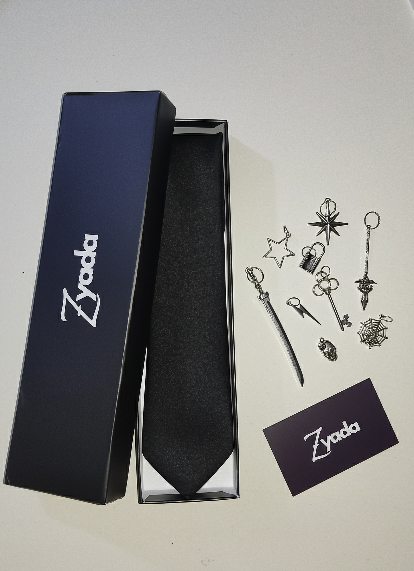 Gothic Black Satin Tie – Limited Edition