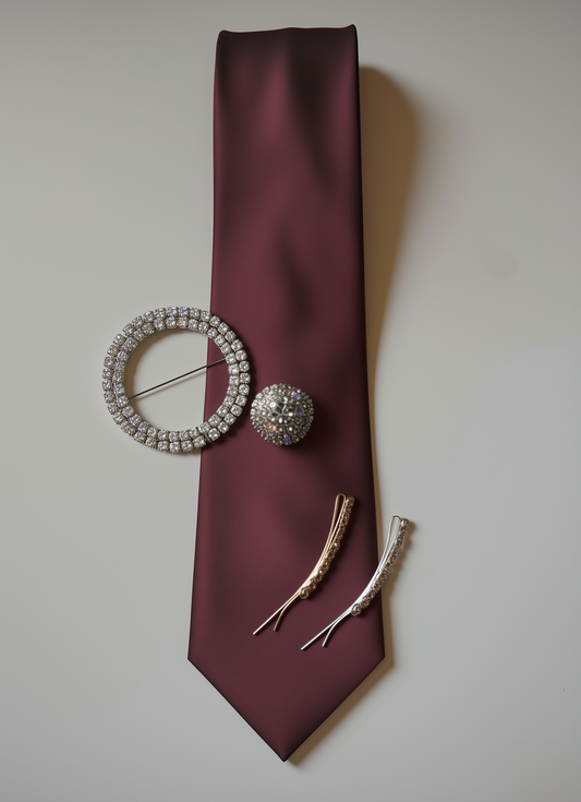Burgundy Luxury Satin Tie – Limited Edition