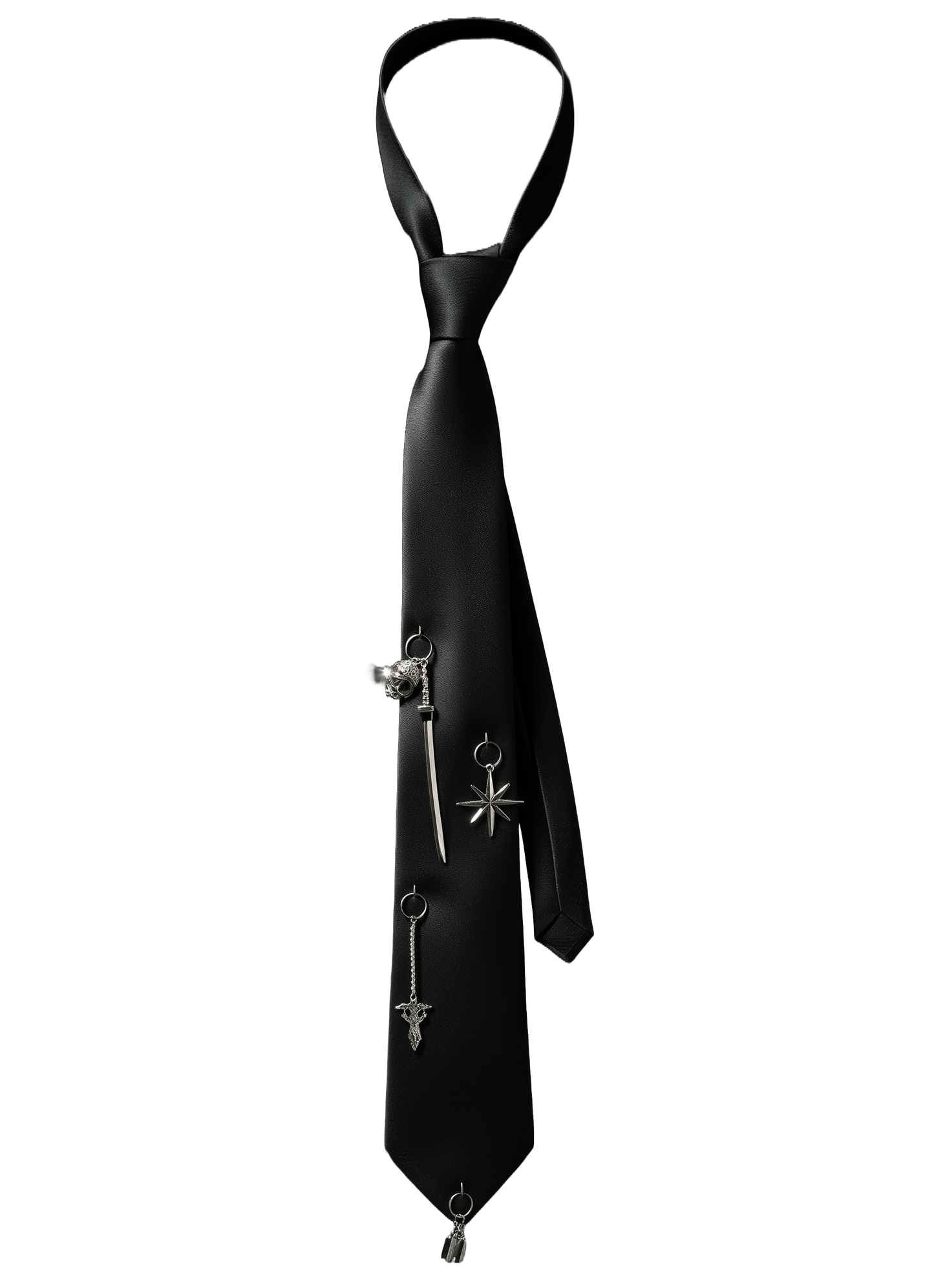 Gothic Black Satin Tie – Limited Edition