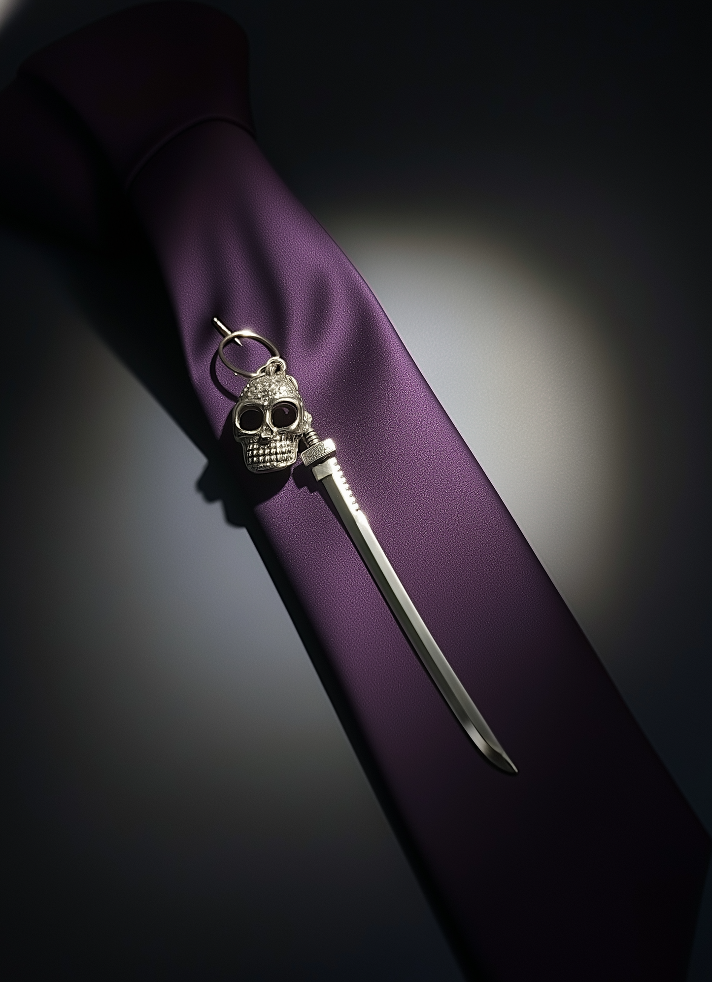 Gothic Dark Purple Satin Tie – Limited Edition