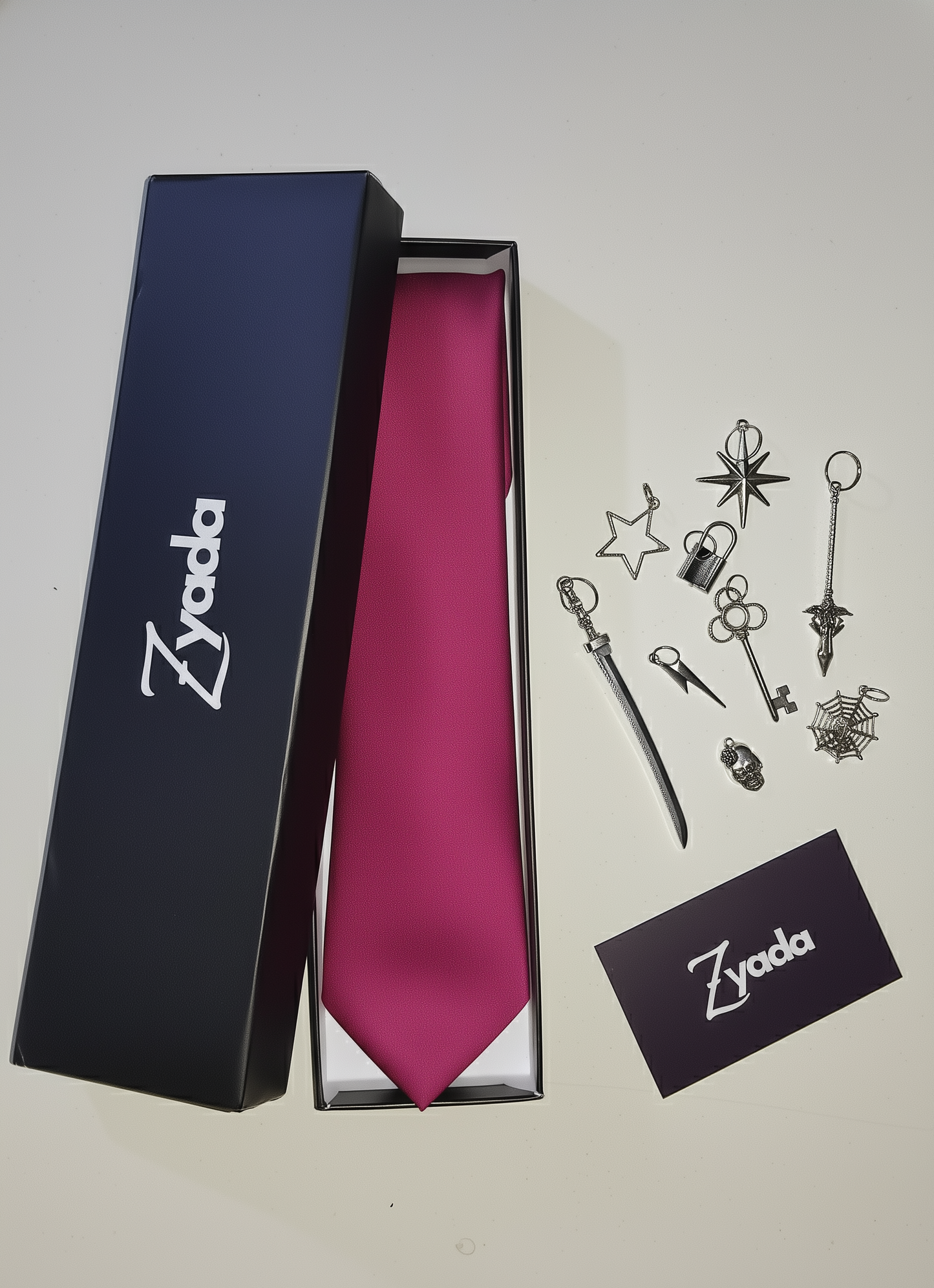 Gothic Hot Dark Pink Satin Tie – Limited Edition