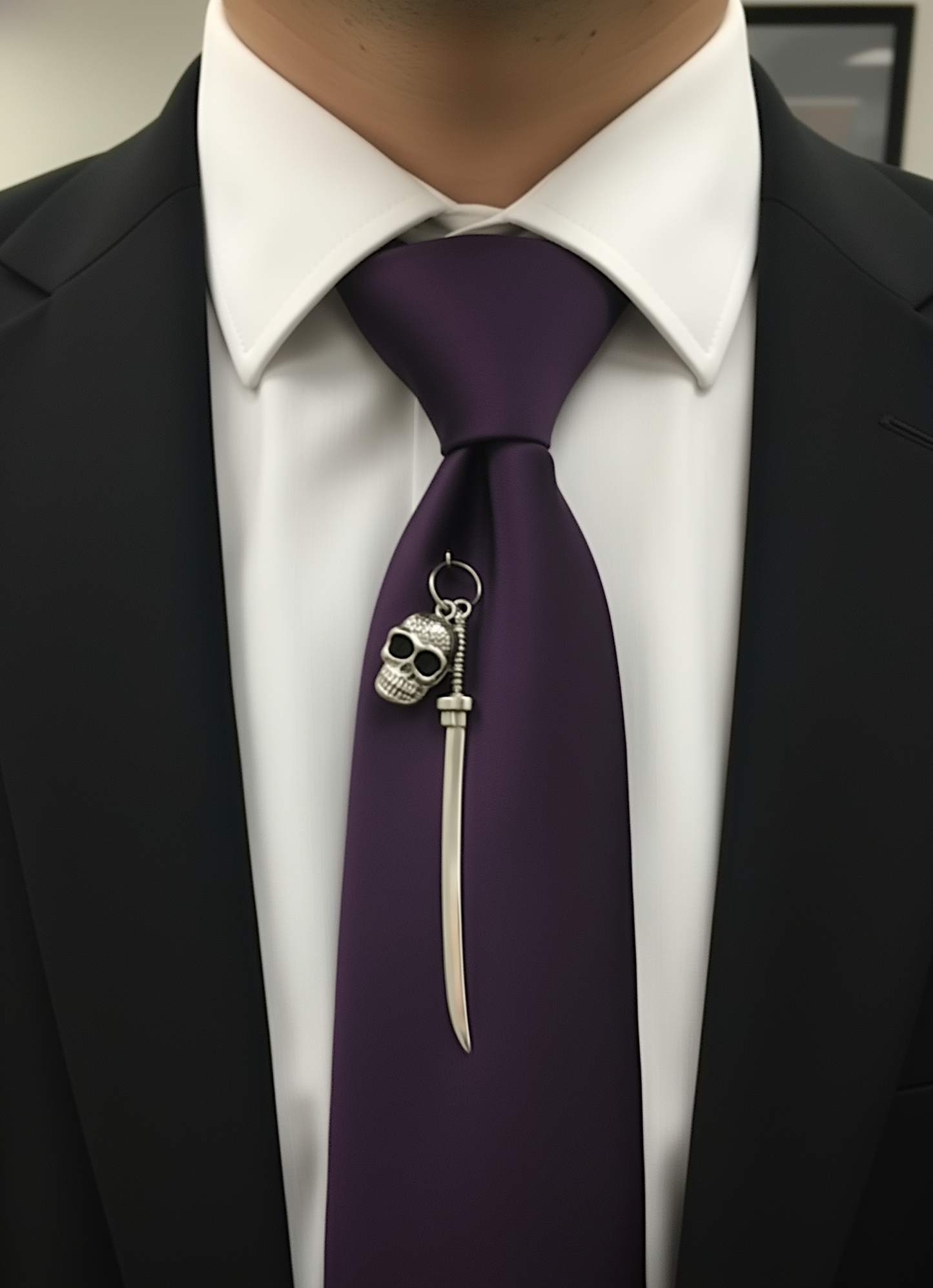 Gothic Dark Purple Satin Tie – Limited Edition