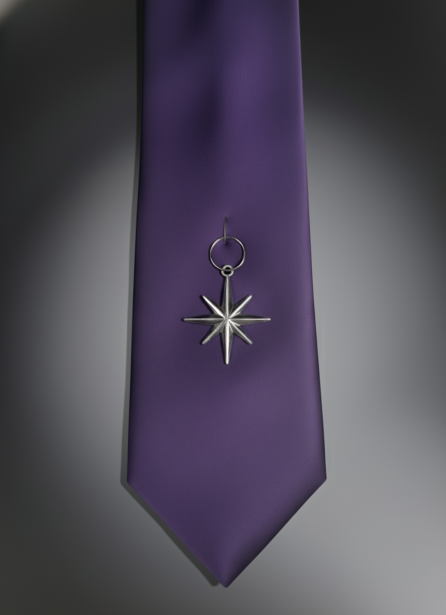 Gothic Dark Purple Satin Tie – Limited Edition