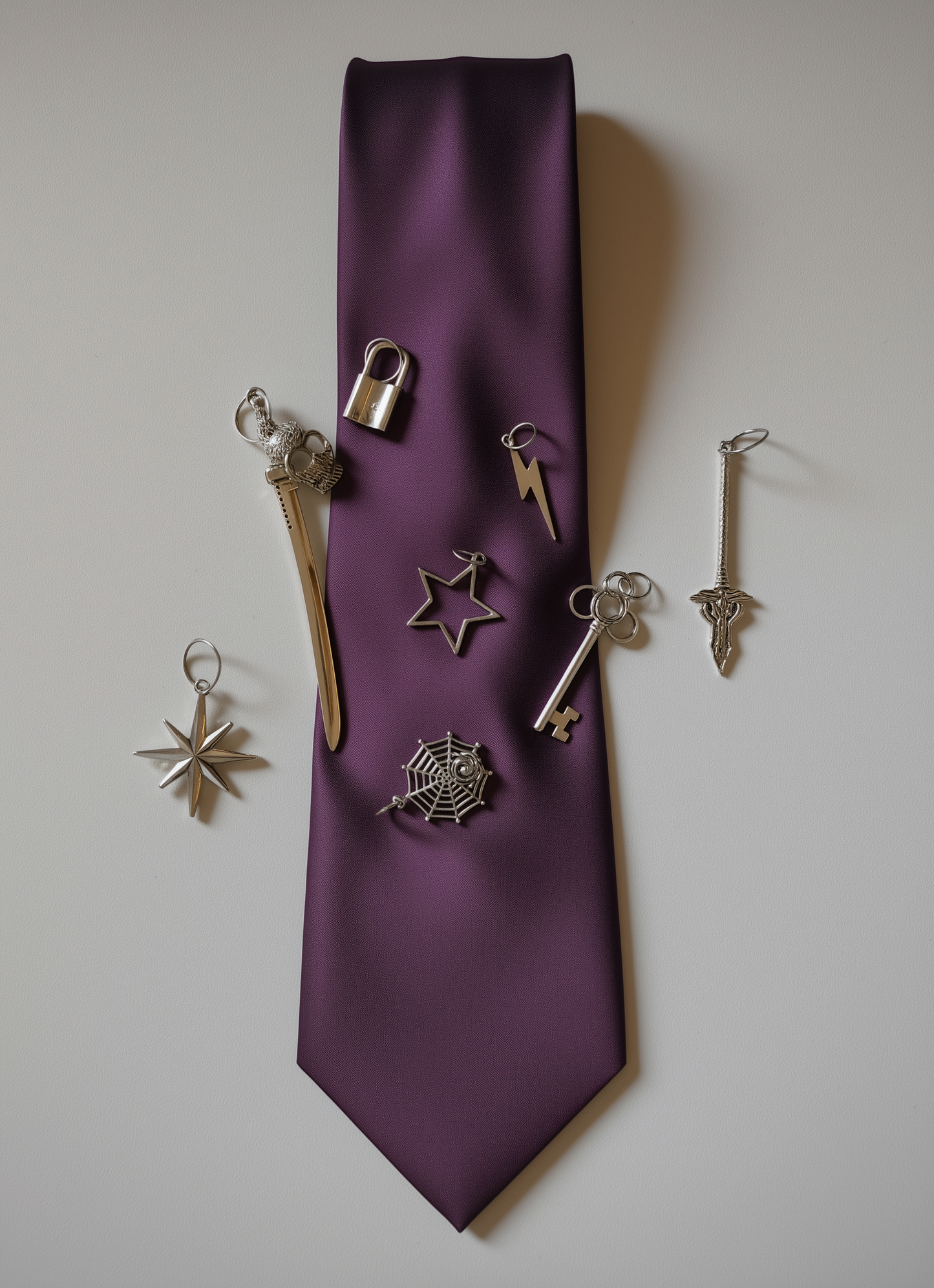 Gothic Dark Purple Satin Tie – Limited Edition