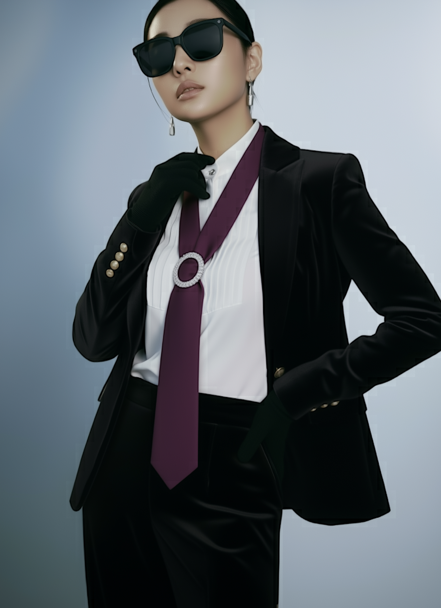 Dark Purple Luxury Satin Tie – Limited Edition