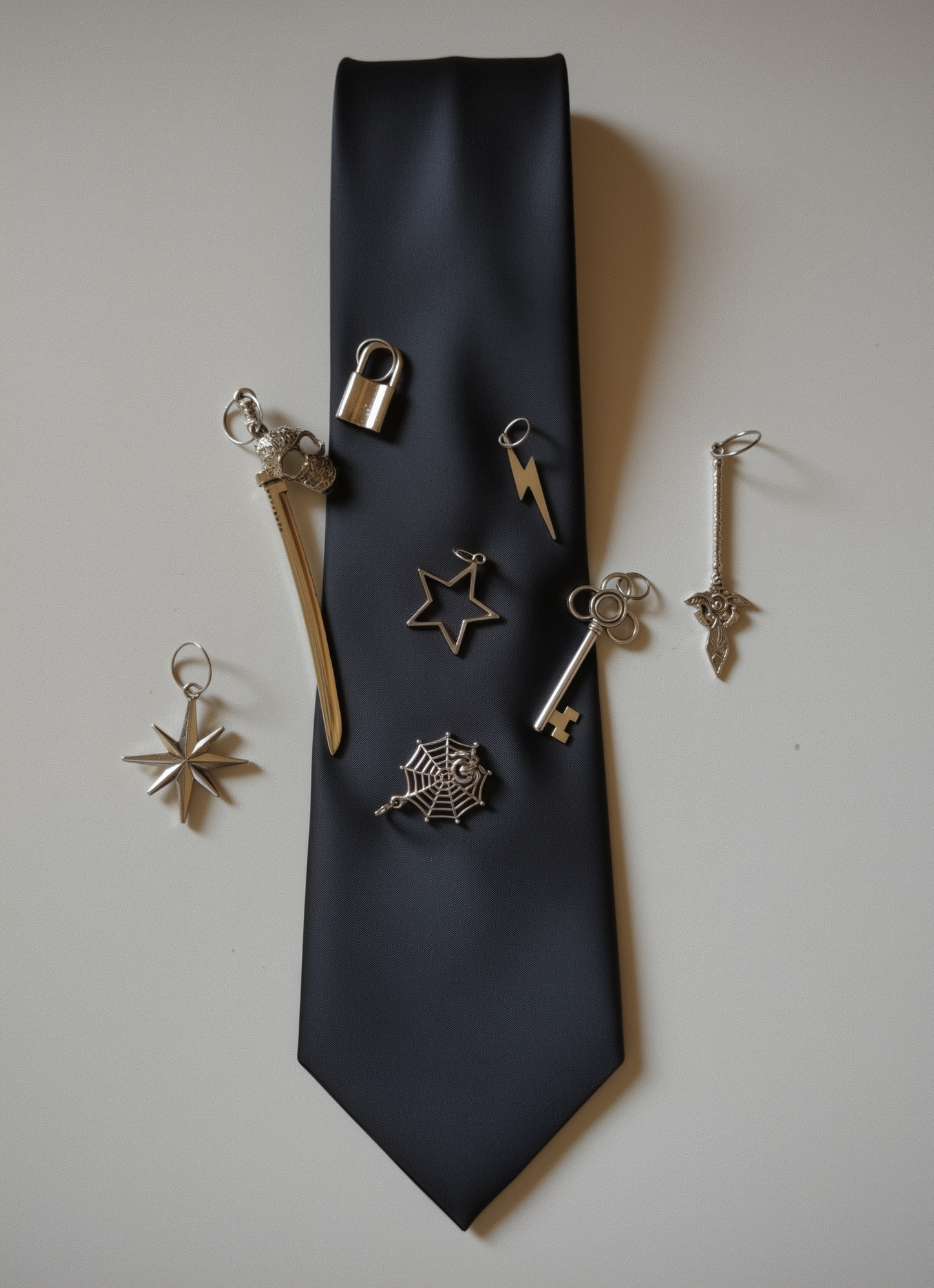 Gothic Black Satin Tie – Limited Edition