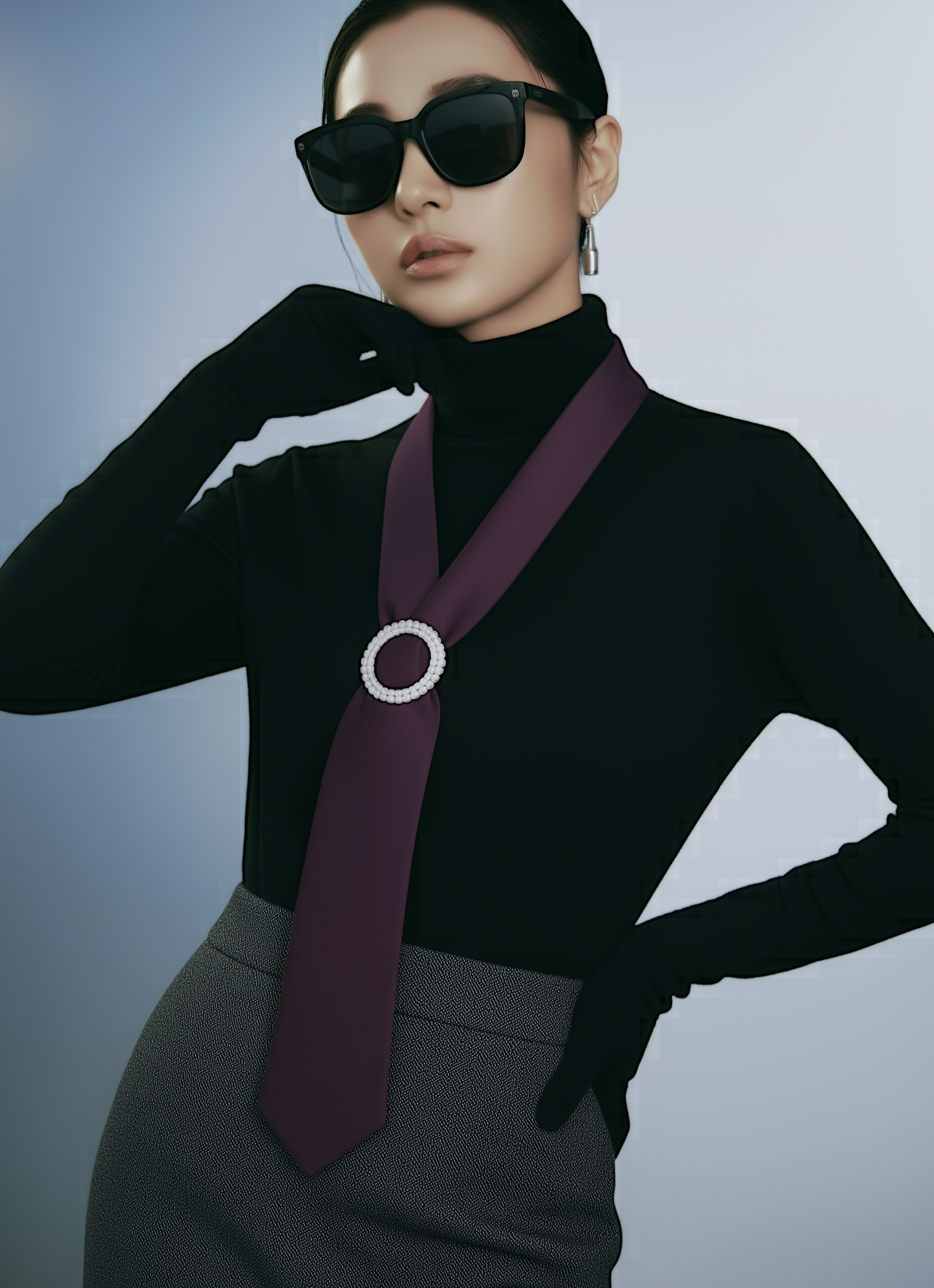 Dark Purple Luxury Satin Tie – Limited Edition