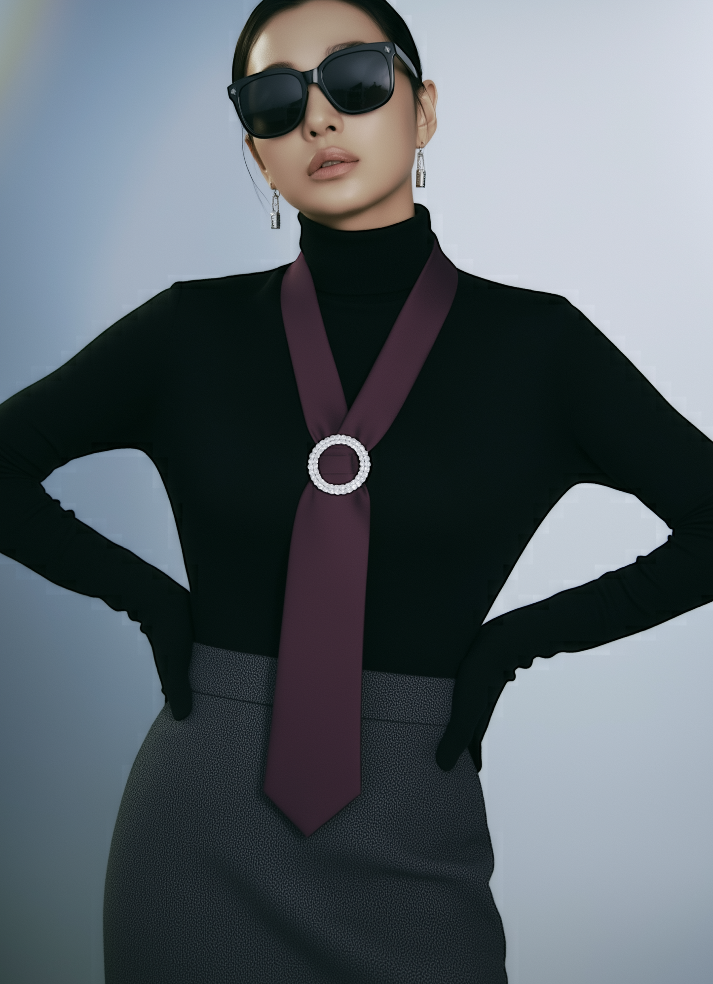 Dark Purple Luxury Satin Tie – Limited Edition