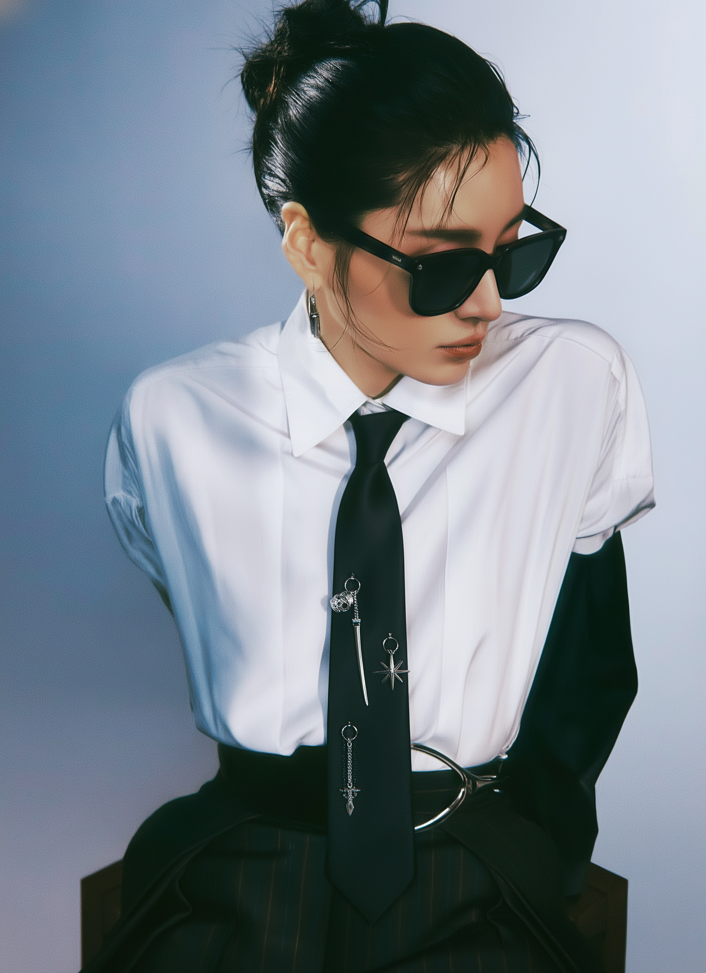 Gothic Black Satin Tie – Limited Edition