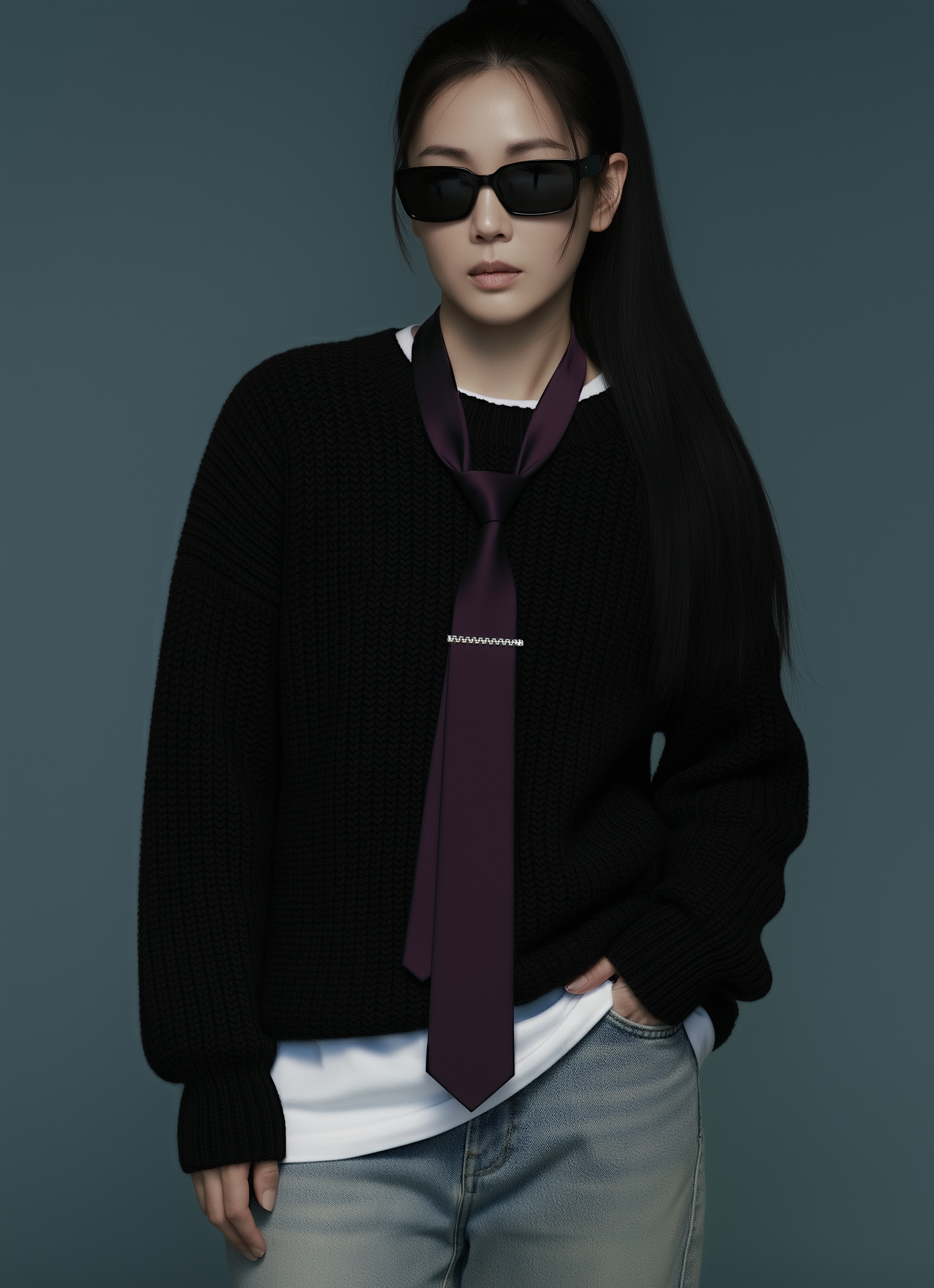 Dark Purple Luxury Satin Tie – Limited Edition