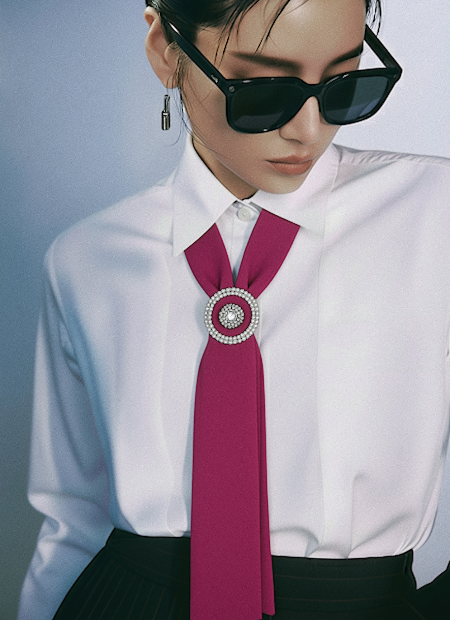 Hot Dark Pink Luxury Satin Tie – Limited Edition