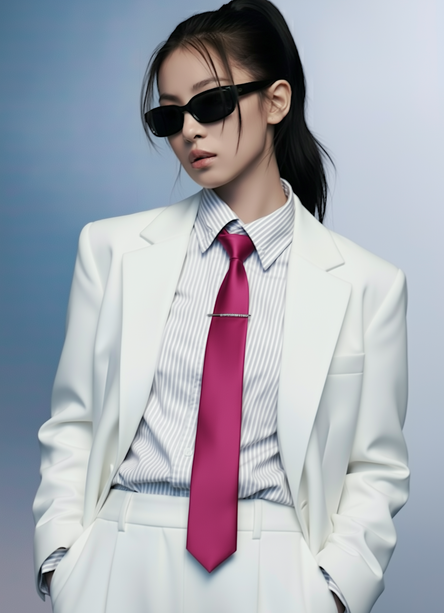 Hot Dark Pink Luxury Satin Tie – Limited Edition