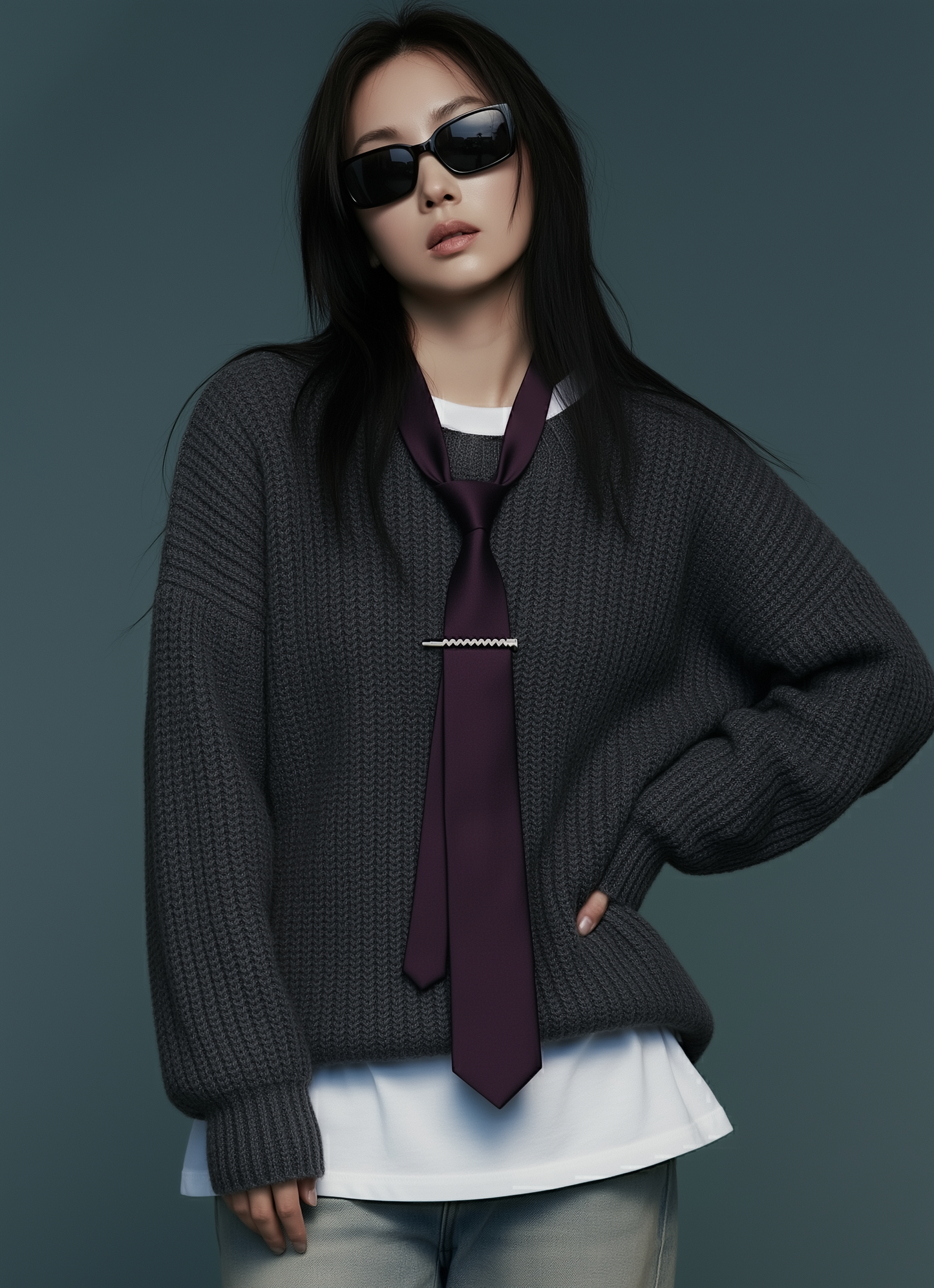 Dark Purple Luxury Satin Tie – Limited Edition