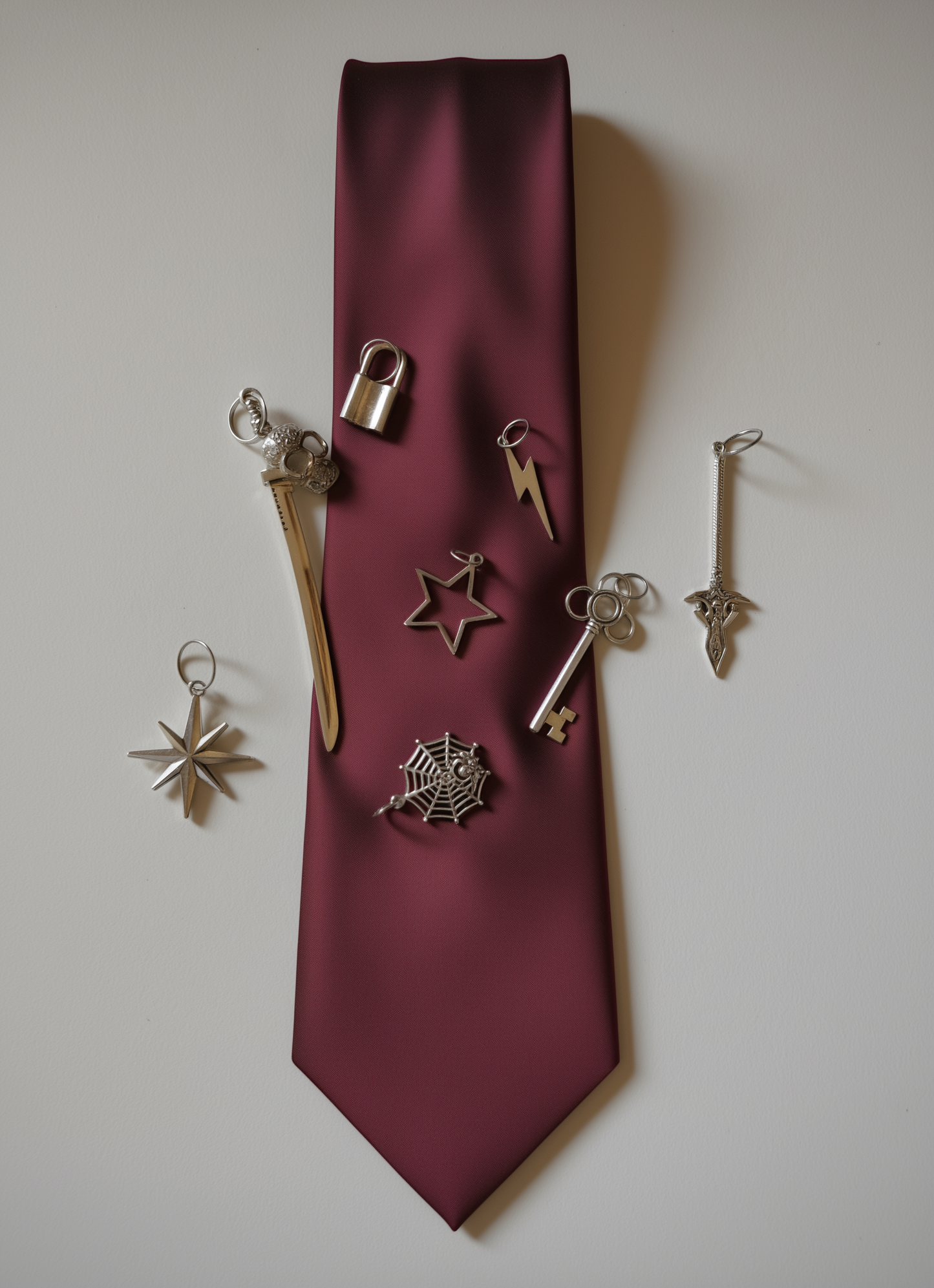 Gothic Burgundy Satin Tie – Limited Edition