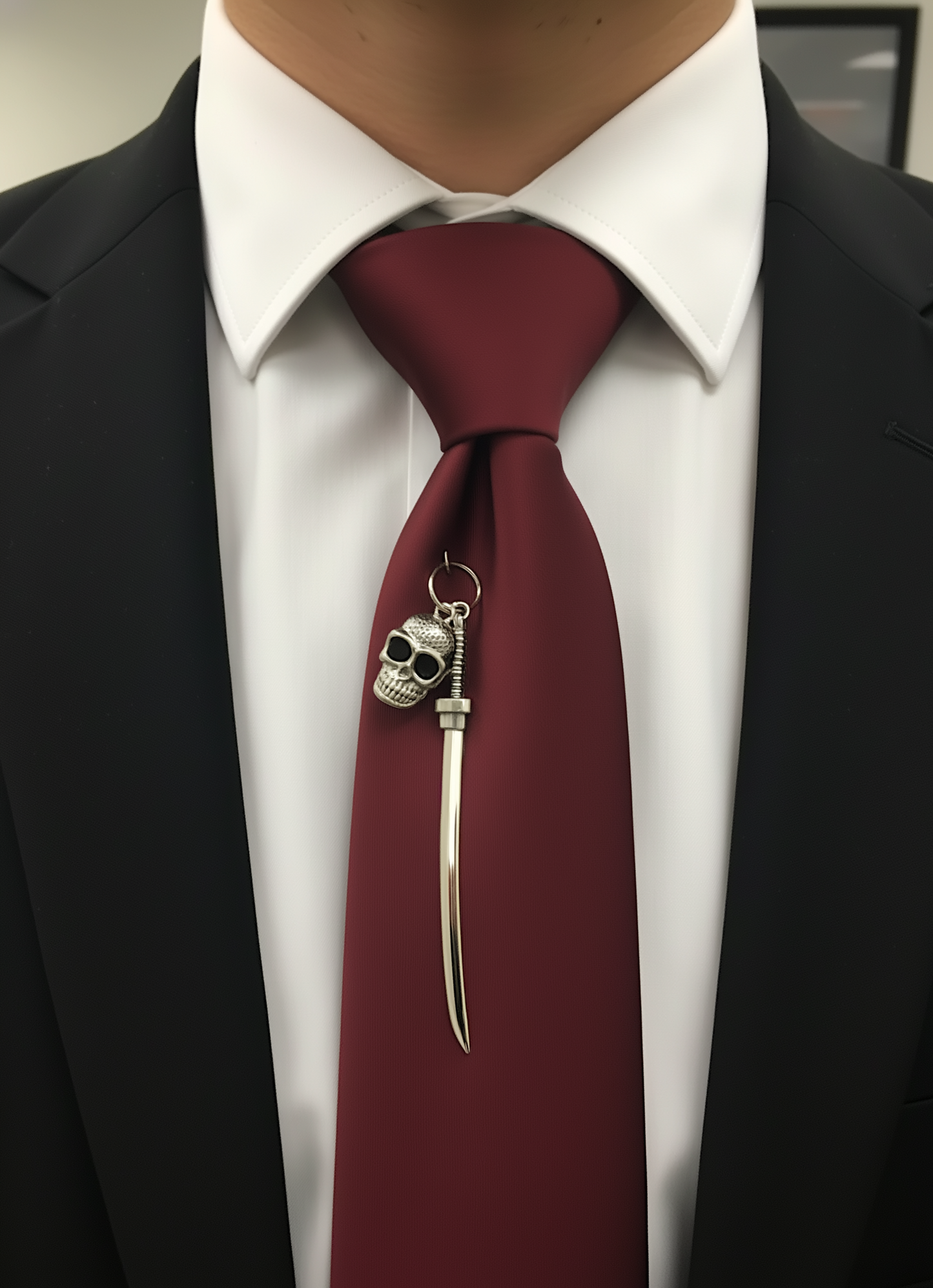 Gothic Burgundy Satin Tie – Limited Edition