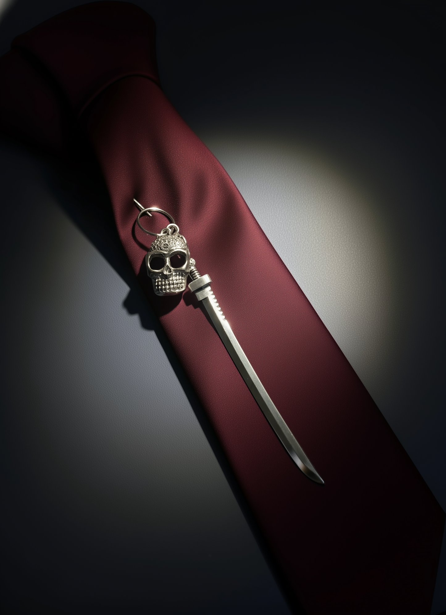 Gothic Burgundy Satin Tie – Limited Edition