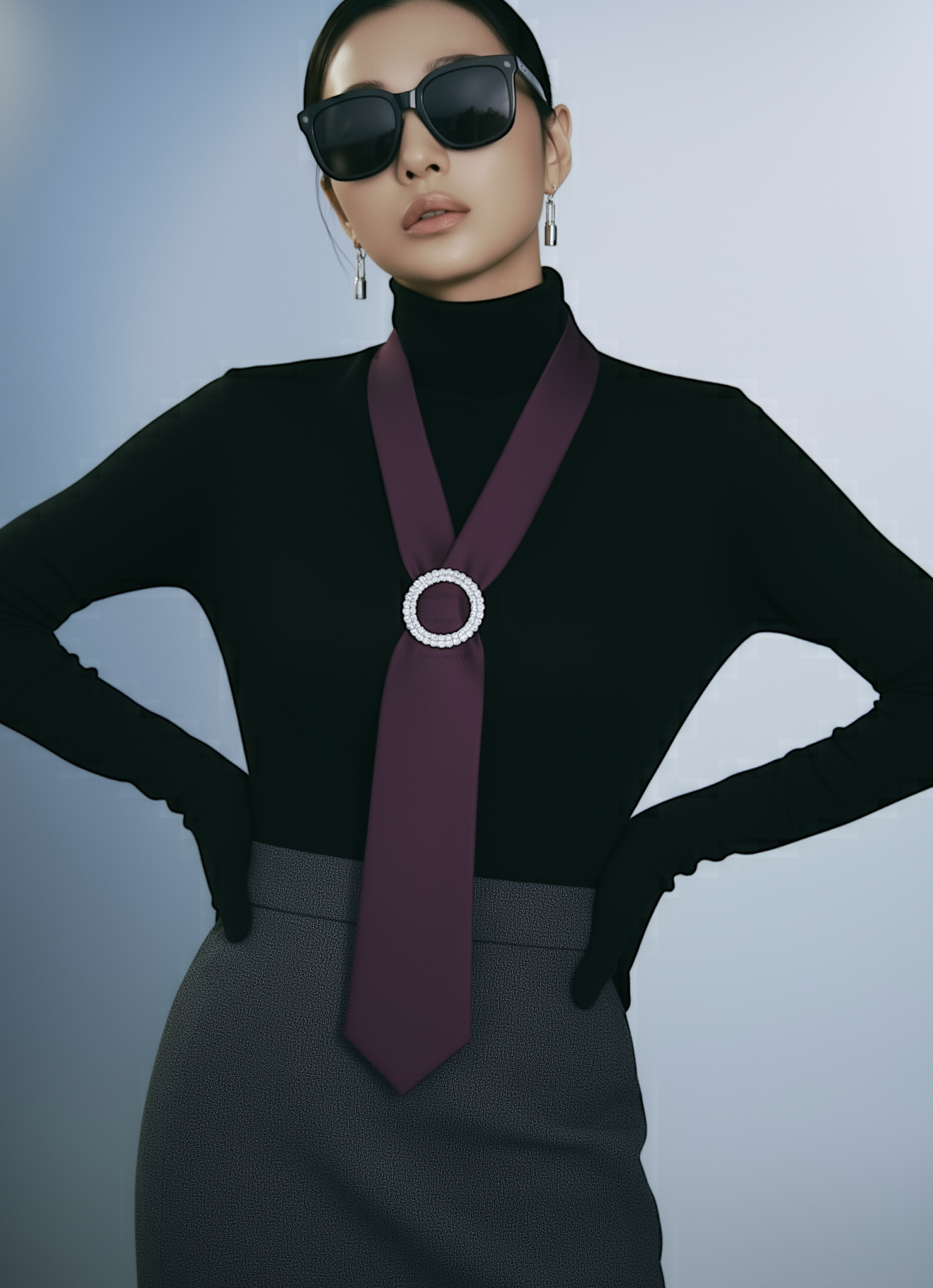 Dark Purple Luxury Satin Tie – Limited Edition