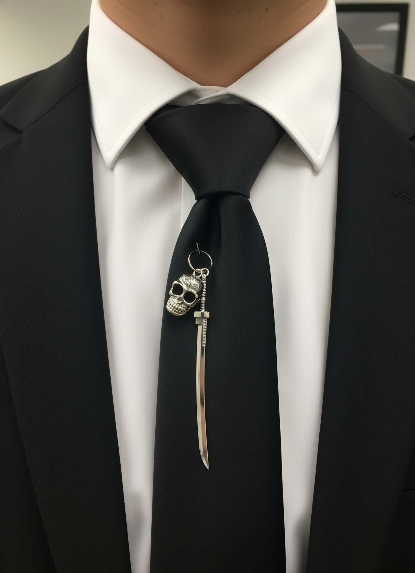 Gothic Black Satin Tie – Limited Edition