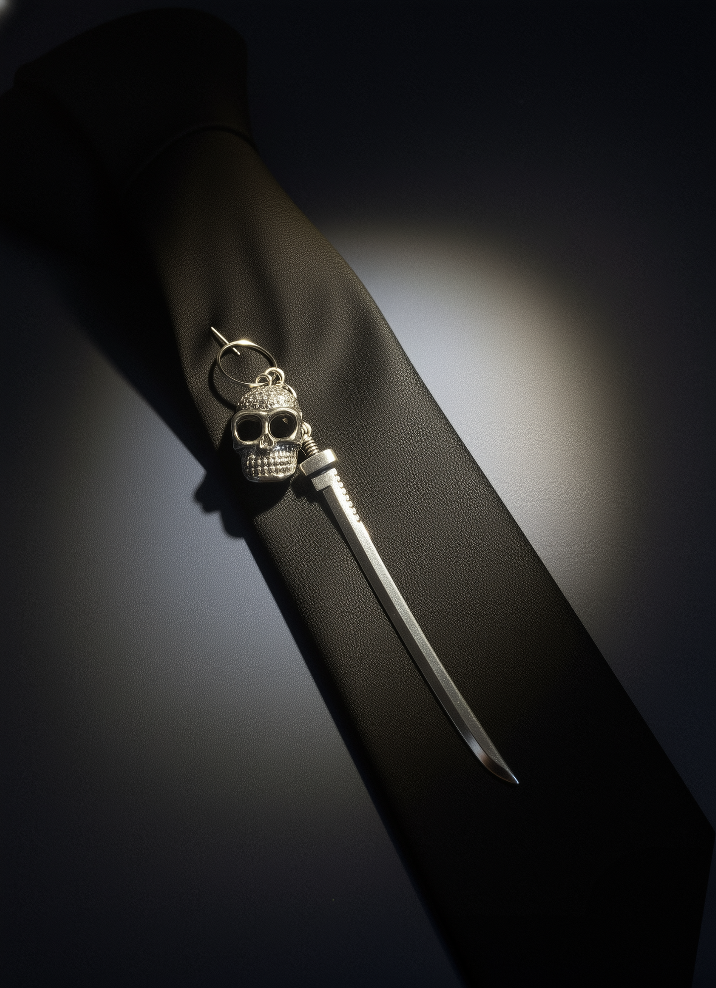 Gothic Black Satin Tie – Limited Edition