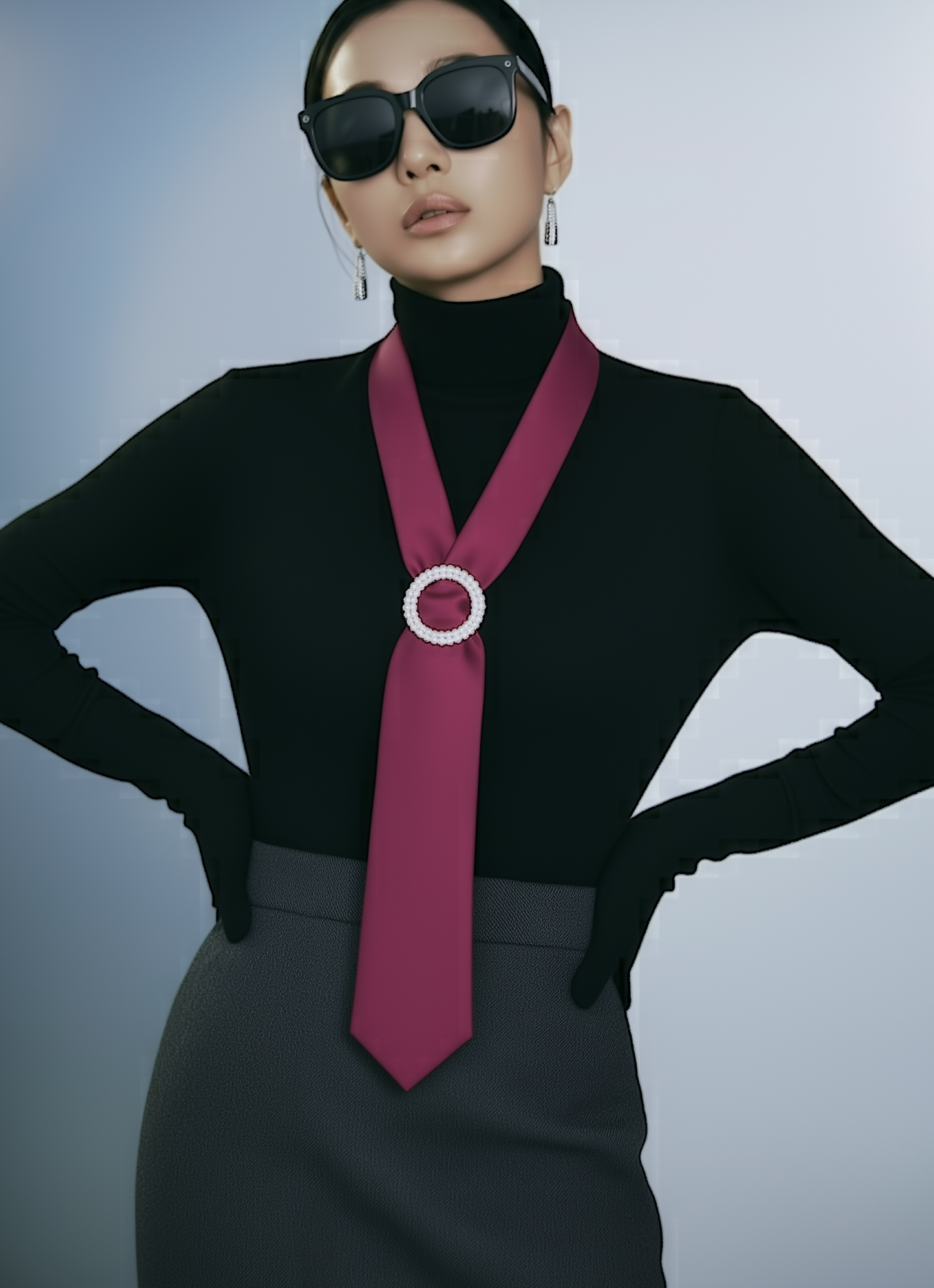 Hot Dark Pink Luxury Satin Tie – Limited Edition