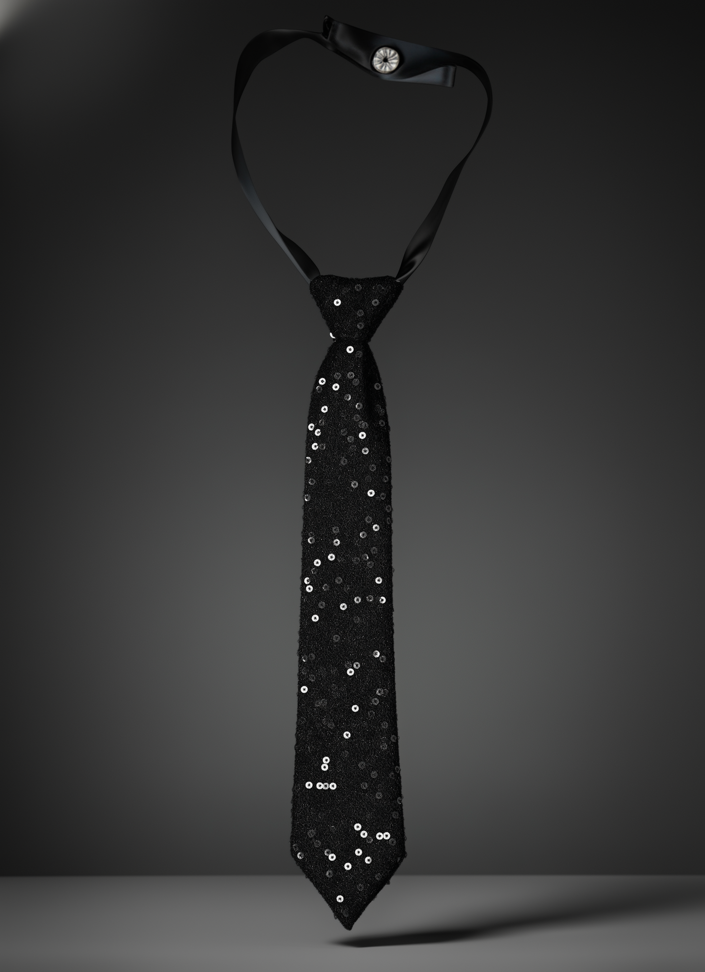 Luxury Black Sequin Tie – Limited Edition